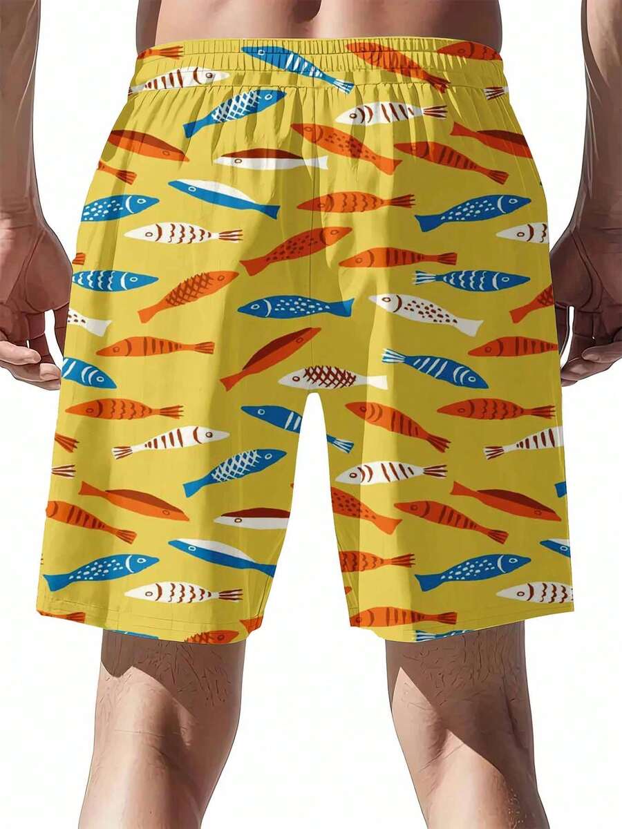Colorful Fish Pattern Swim Tru – Swim Trunk Quick Dry recenzja i cena