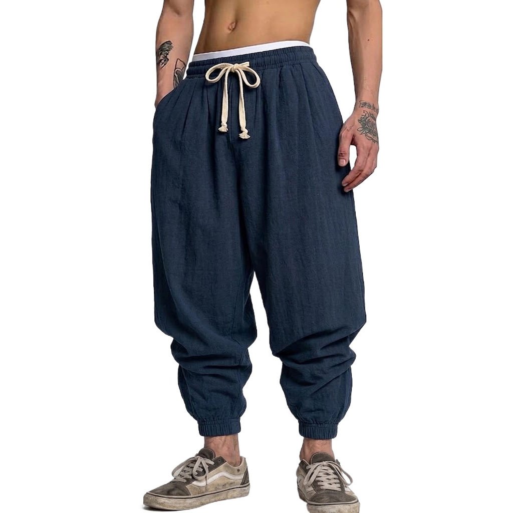 Korean Cotton Linen Trousers A – Short Linen Drawstring recenzja i cena