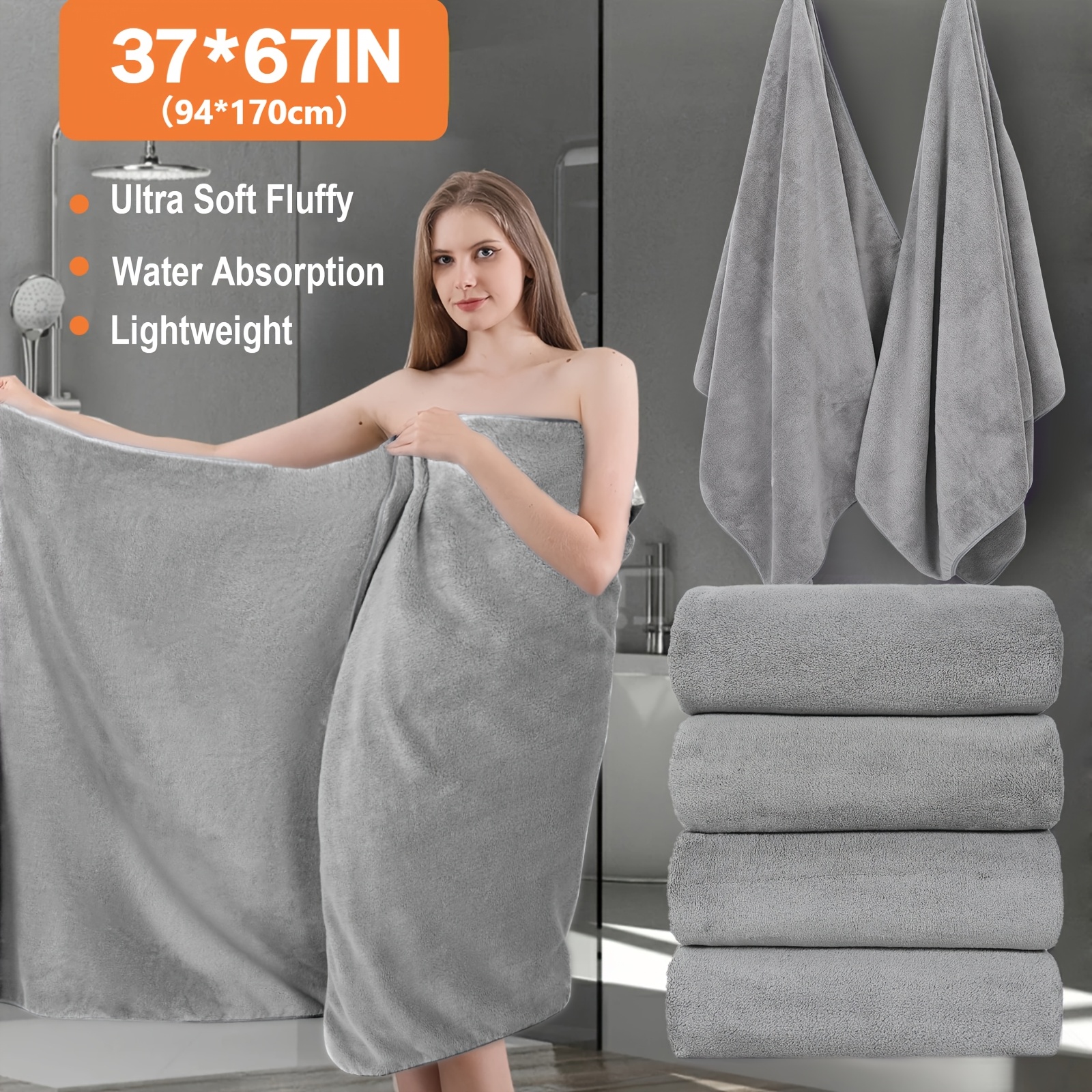 2/4pcs, Extra Large Bath Towel – Beach Towel Large recenzja i cena