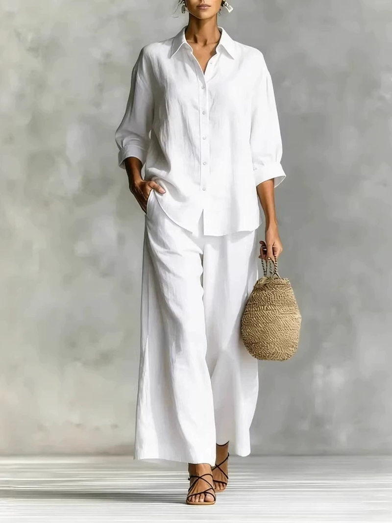 Women's New 7-Sleeve Shirt & W – Linen Shirt Breathable recenzja i cena