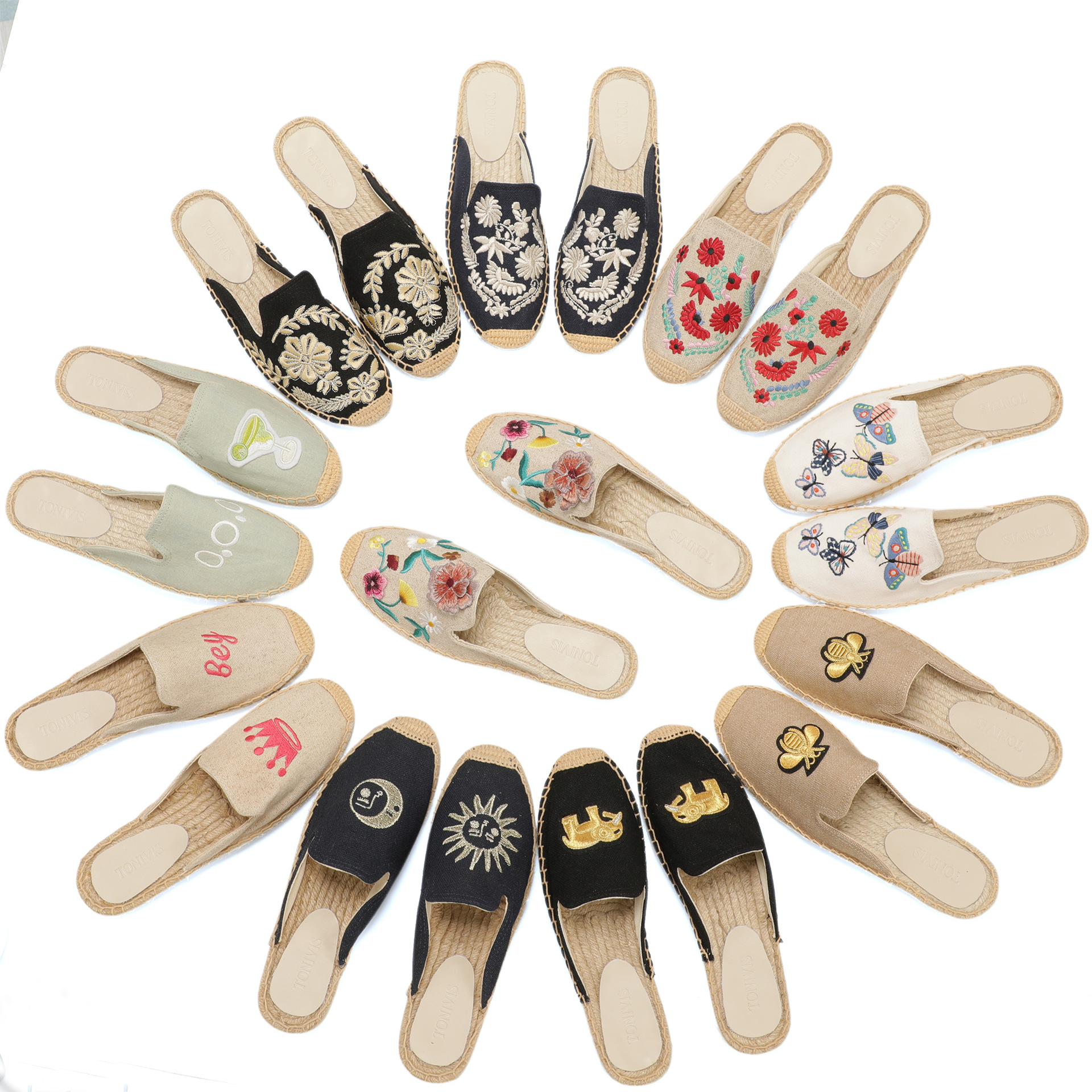 Women Floral Embroidered Espad – Espadrille Slip On recenzja i cena
