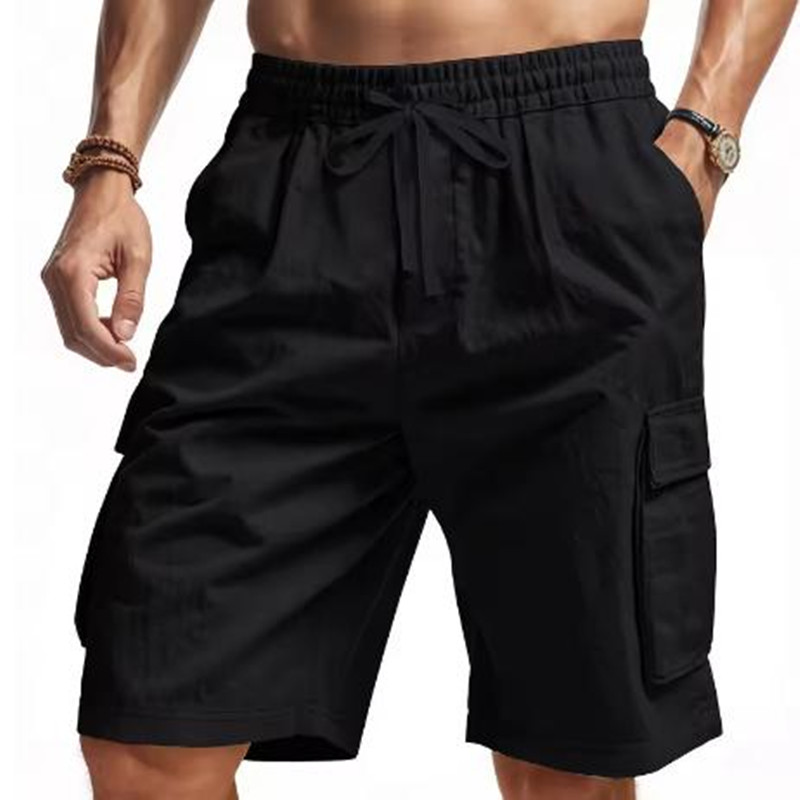 New Multi-Pocket sweatpants Me – Short Linen Drawstring recenzja i cena