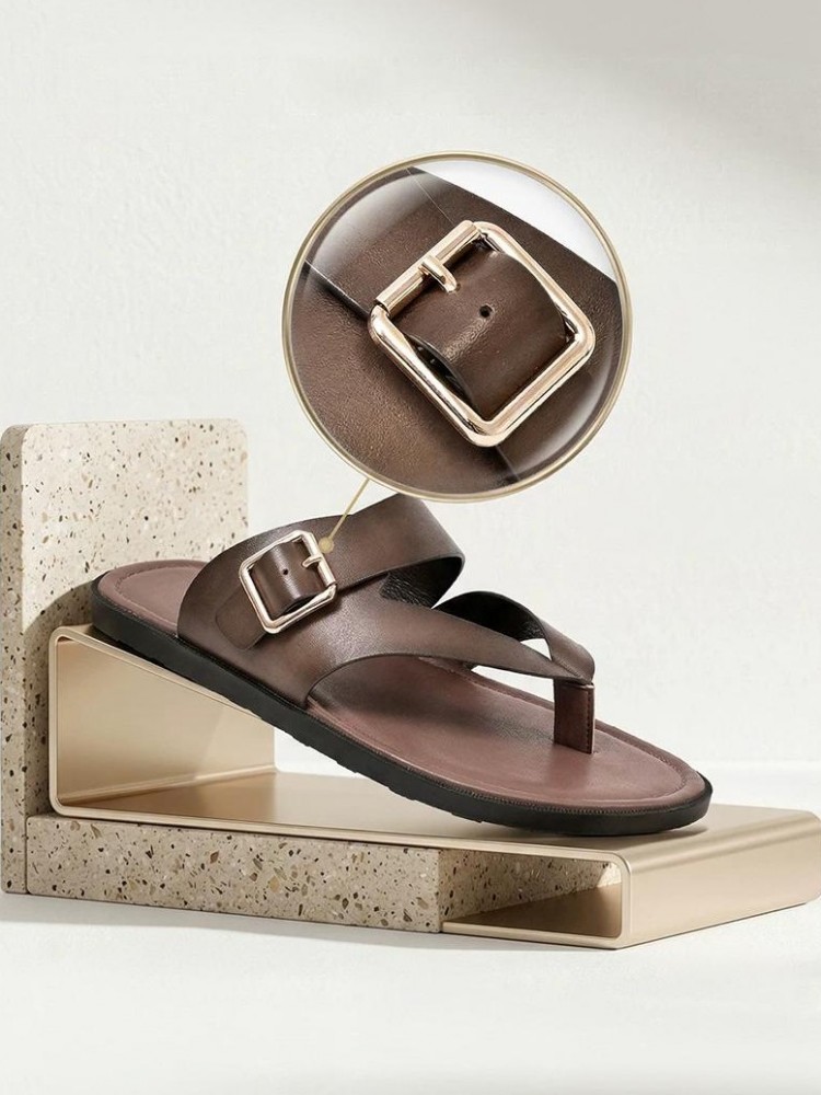 Outside Summer Mens Flat Shoes – Flip Flop Leather Men recenzja i cena