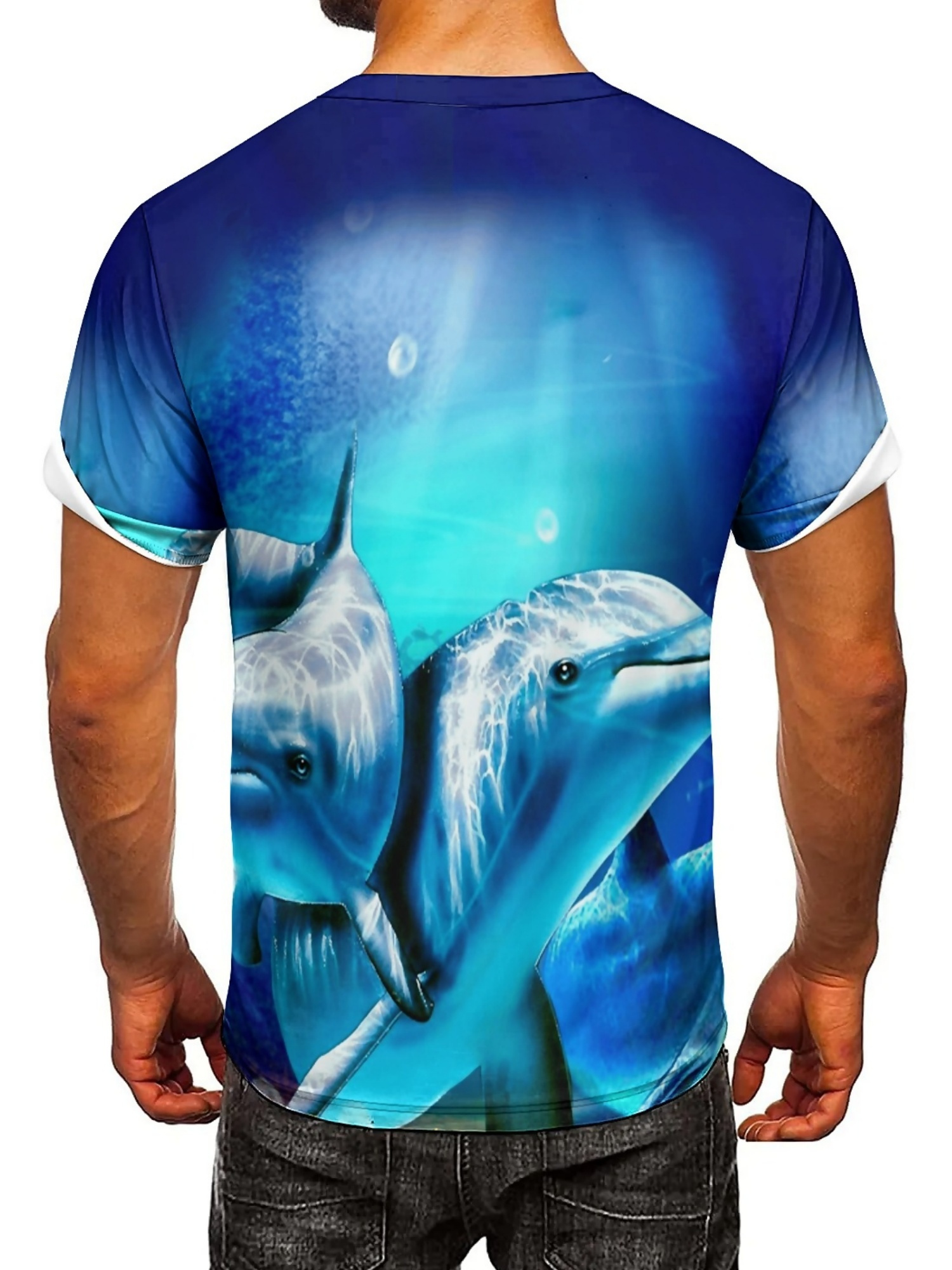 Men'S Ocean Animal Dolphin Pri – Tee Graphic Print recenzja i cena