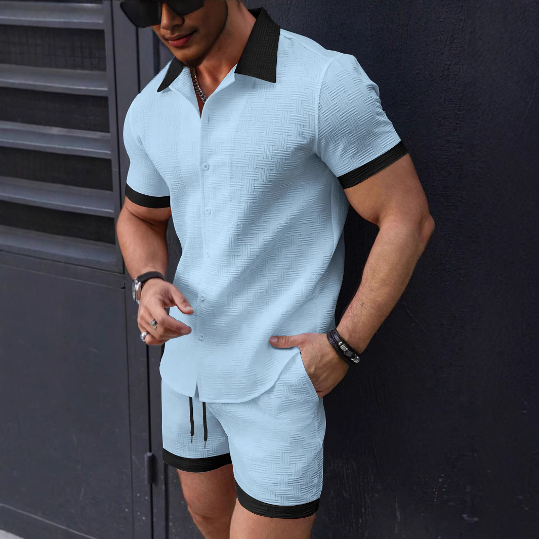 Matching Sets Trend Men Suit   – Short Linen Drawstring recenzja i cena