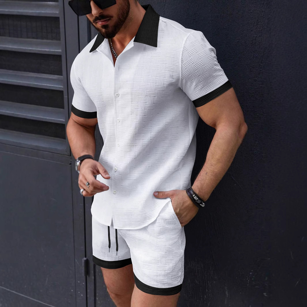 Matching Sets Trend Men Suit   – Short Linen Drawstring recenzja i cena