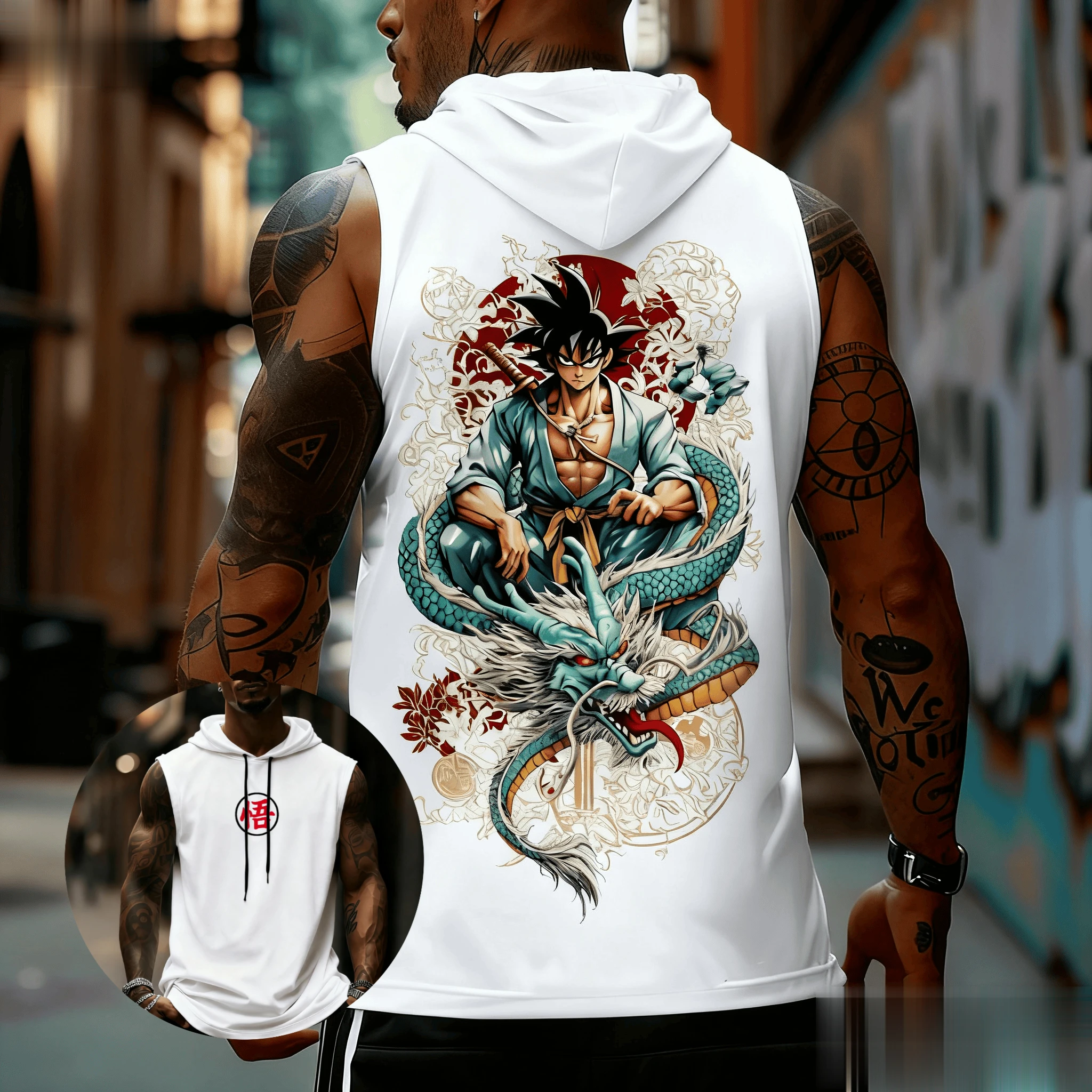 Dragon Ball Goku Anime Men Tan – Tank Top Muscle recenzja i cena