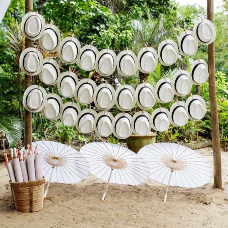 6-36PCS Short Brim Sun Panama  – Bucket Hat Straw recenzja i cena