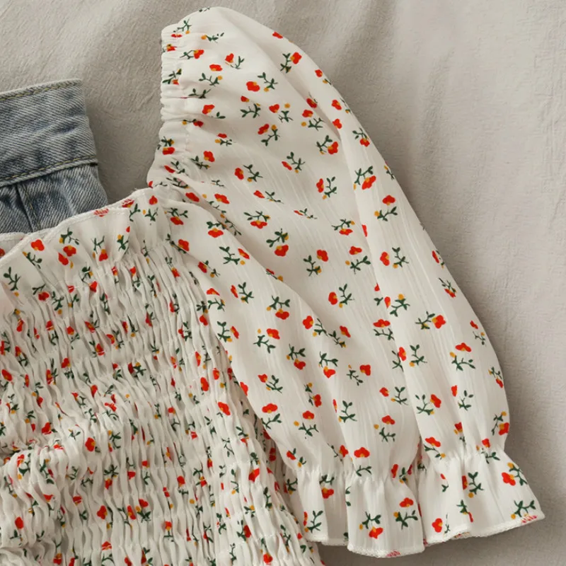 Blouses Shirts Women Floral Dr – Short Linen Drawstring recenzja i cena