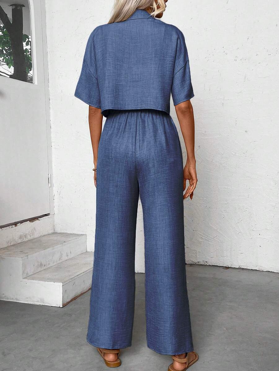 Womens Linen Short Sleeve Shir – Short Linen Drawstring recenzja i cena