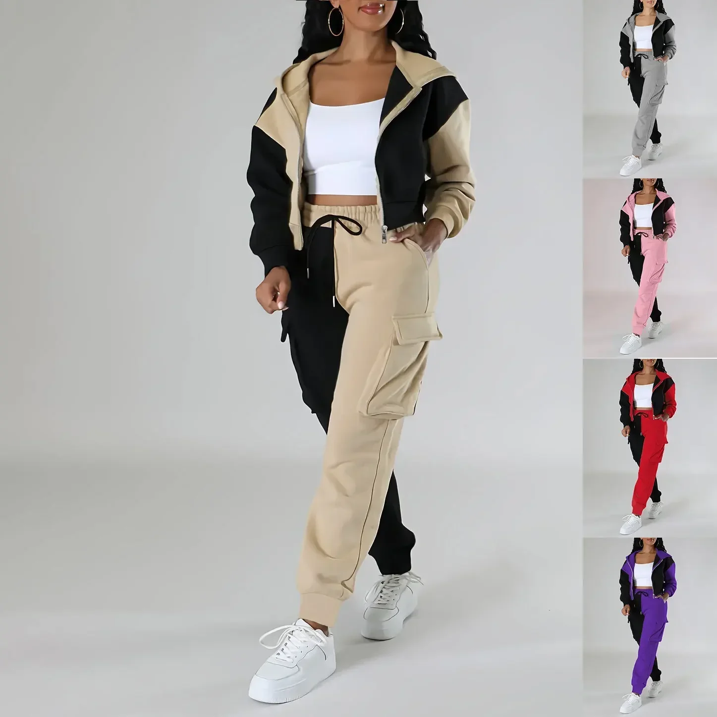 Women Loose Autumn Winter Two  – Short Linen Drawstring recenzja i cena
