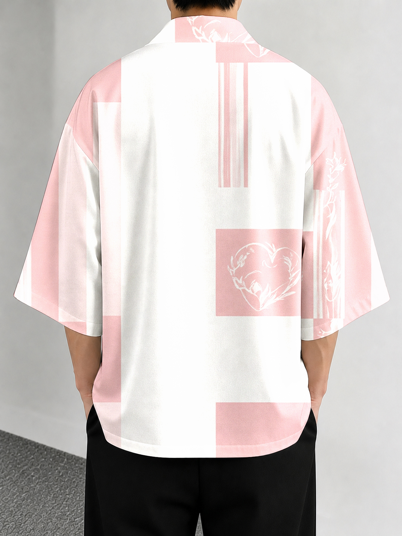 Men's casual top Pink and Whit – Resort Shirt Floral recenzja i cena