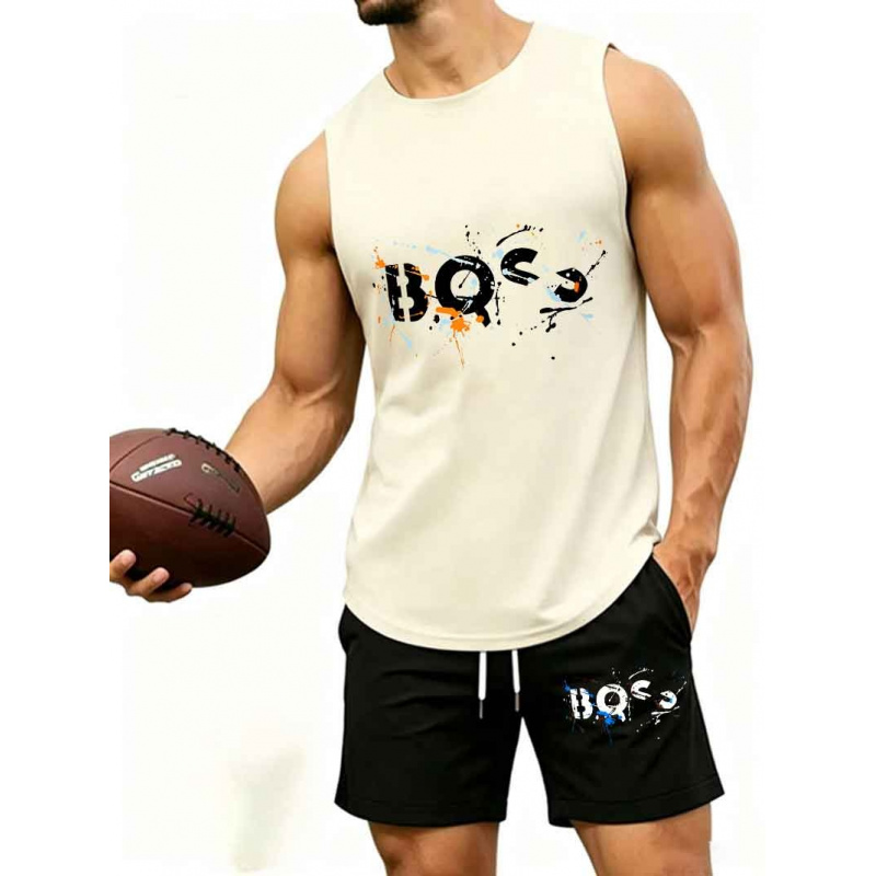 Men's  Graffiti Letter Print 2 – Tank Top Muscle recenzja i cena
