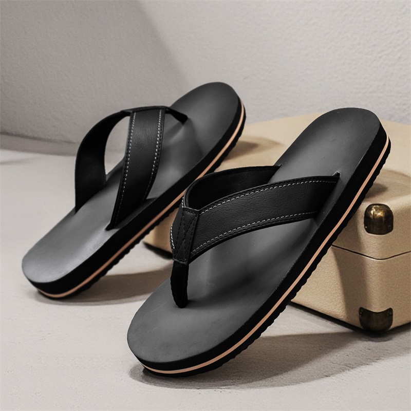 Men's Vintage Washed Faux Leat – Flip Flop Leather Men recenzja i cena