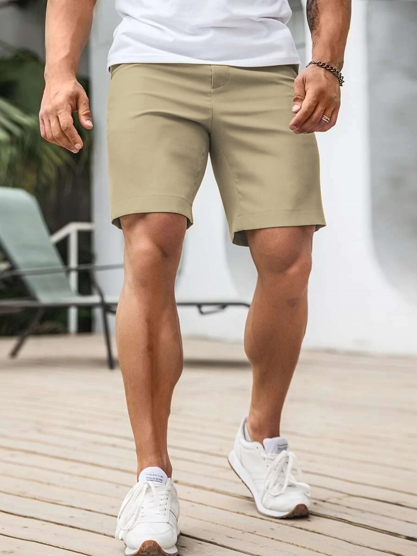 Men's Contrast Trim Chino Shor – Shorts Chino Slim recenzja i cena