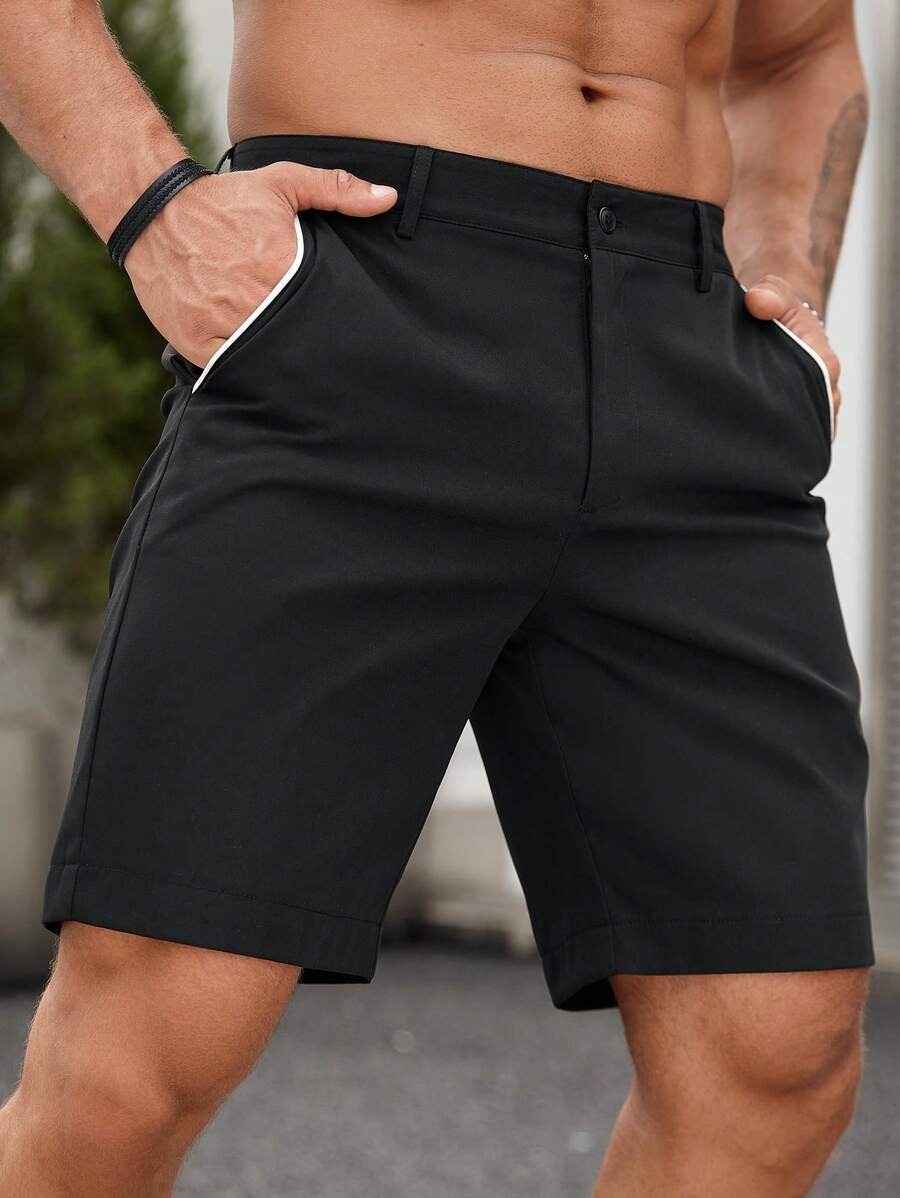 Men's Contrast Trim Chino Shor – Shorts Chino Slim recenzja i cena