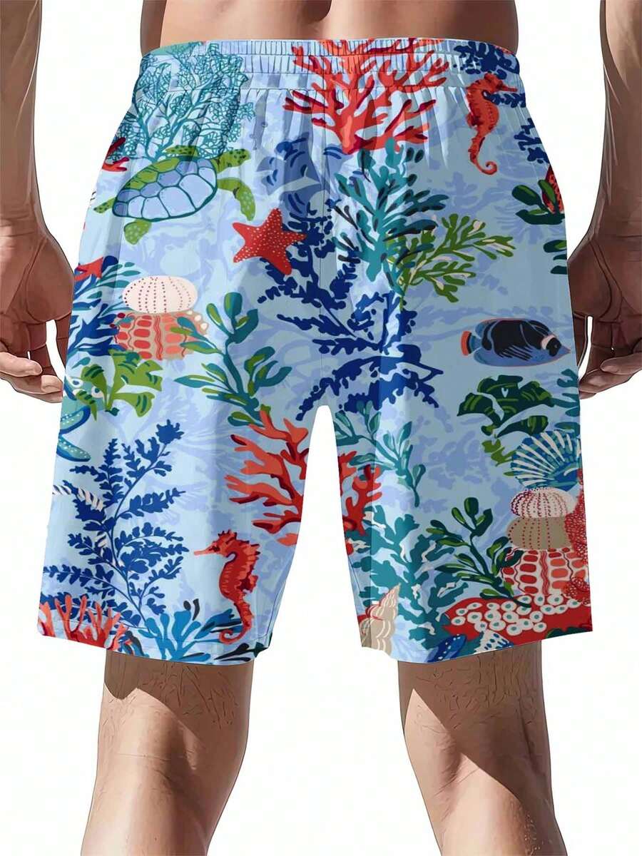 Mens Ocean Life Print Swim Tru – Swim Trunk Quick Dry recenzja i cena