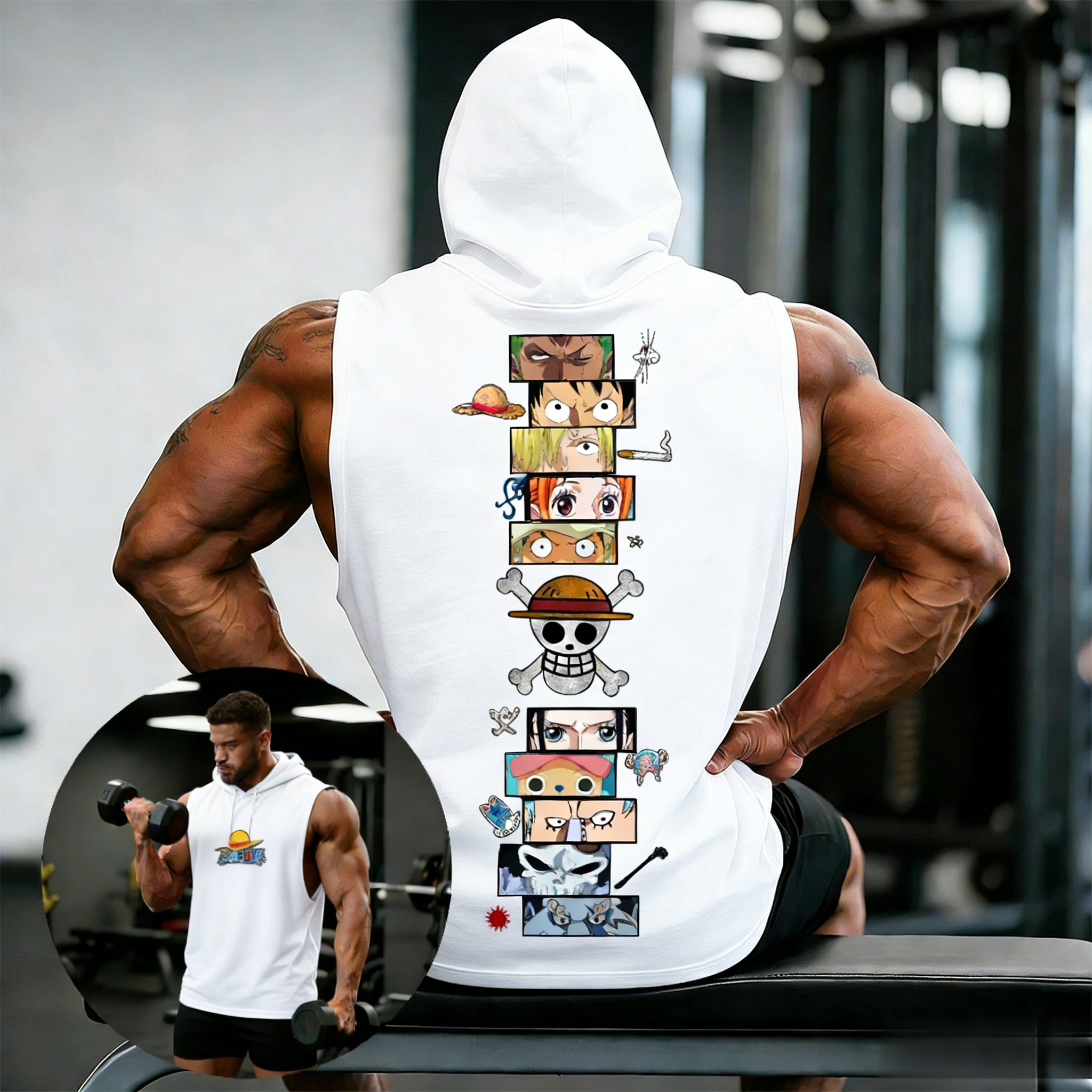 One Piece Anime Hoodie Sleevel – Tank Top Muscle recenzja i cena