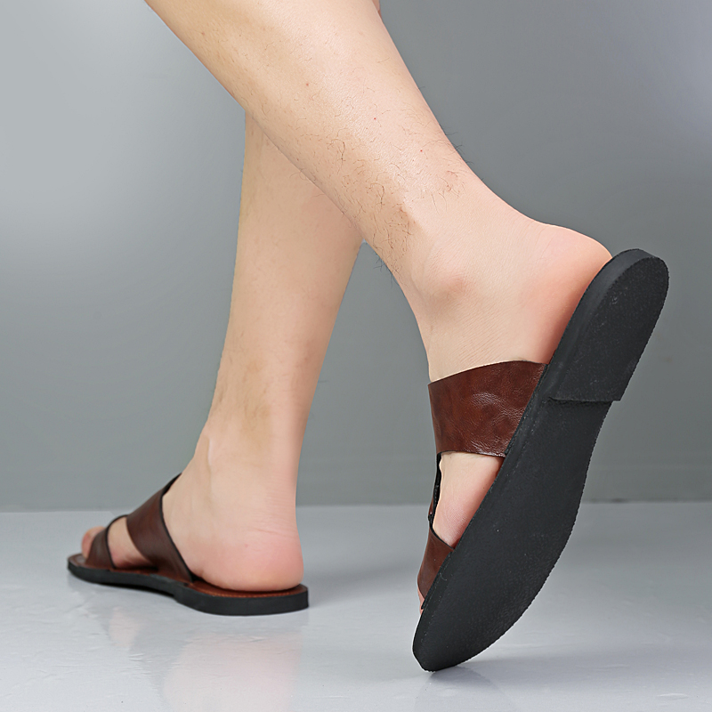 Handmade Leather Slippers Men  – Flip Flop Leather Men recenzja i cena