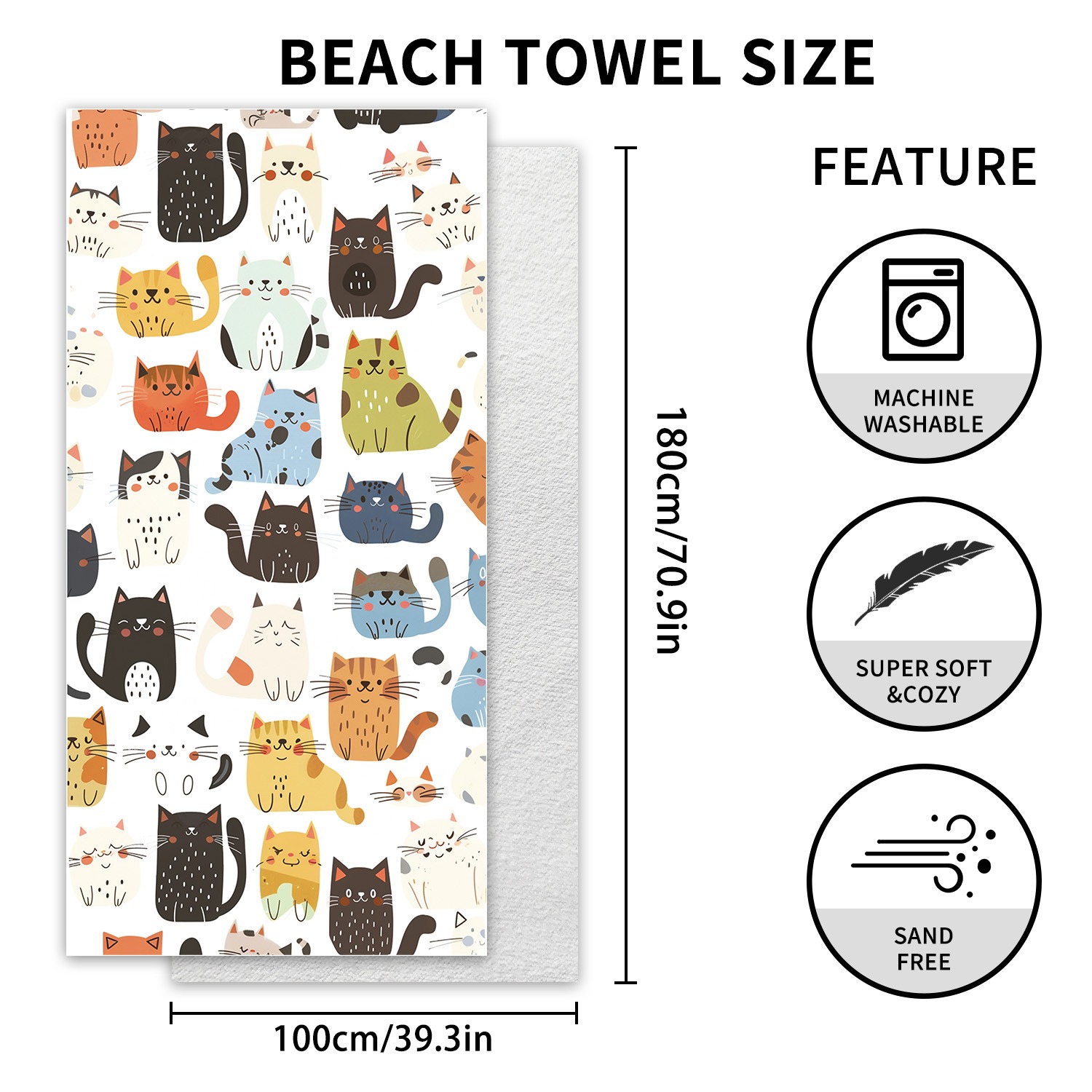 1PC Large Size Beach Blanket M – Beach Towel Large recenzja i cena