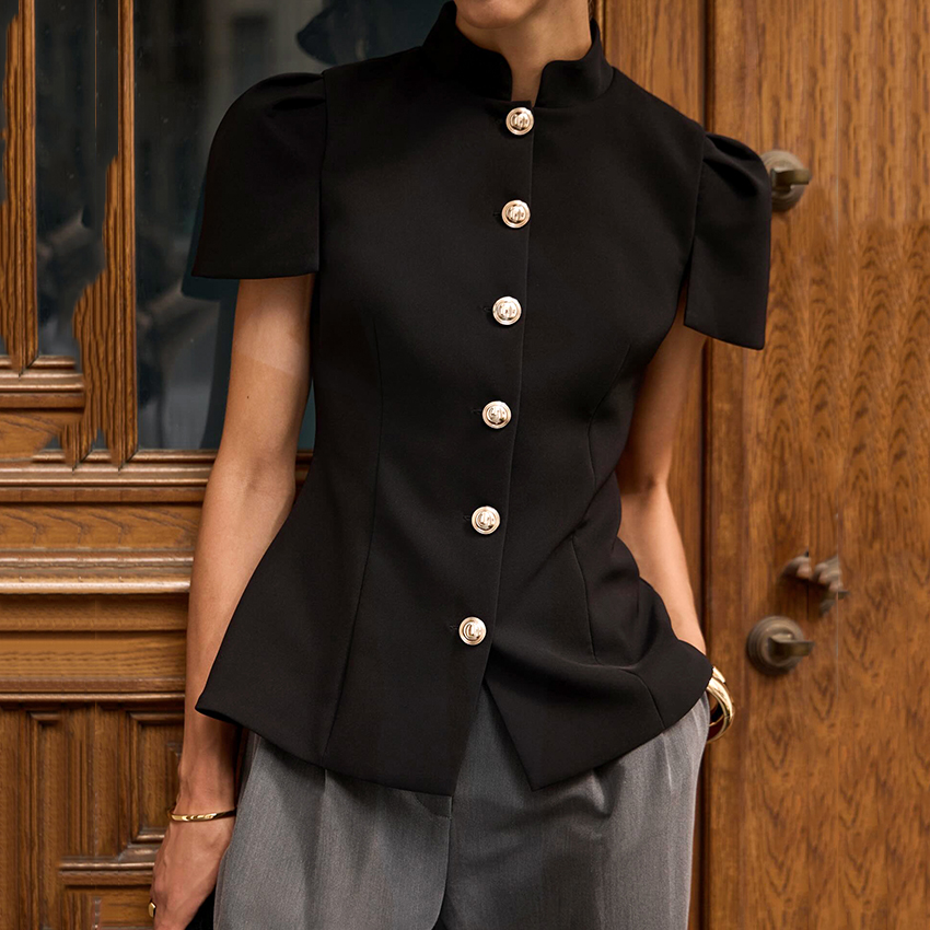 Linad Vintage Black Short Puff – Shirt Camp Collar recenzja i cena