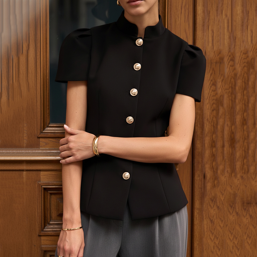 Linad Vintage Black Short Puff – Shirt Camp Collar recenzja i cena