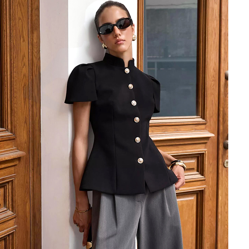 Linad Vintage Black Short Puff – Shirt Camp Collar recenzja i cena
