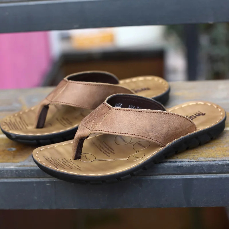 Roma Retro Man Slipper Solid C – Flip Flop Leather Men recenzja i cena