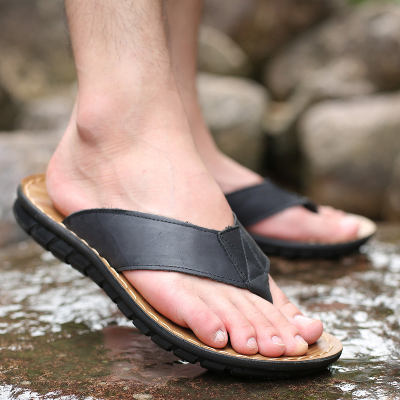 Roma Retro Man Slipper Solid C – Flip Flop Leather Men recenzja i cena