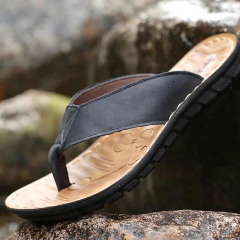 Roma Retro Man Slipper Solid C – Flip Flop Leather Men recenzja i cena