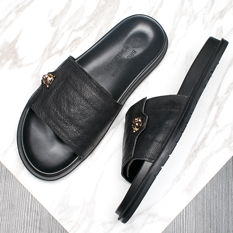 2025 New Genuine Leather Slipp – Flip Flop Leather Men recenzja i cena