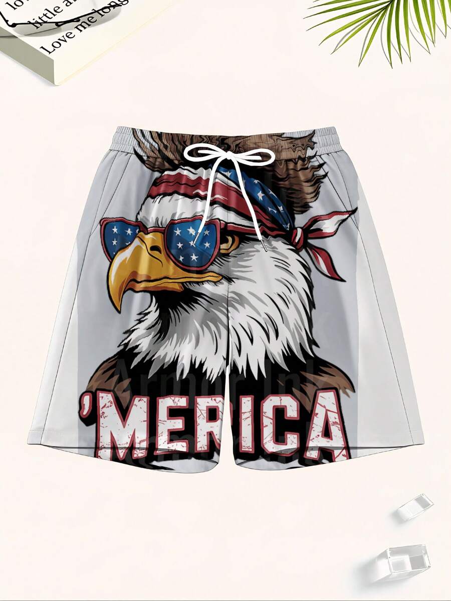 Patriotic Mens Swim Trunks Wit – Swim Trunk Quick Dry recenzja i cena