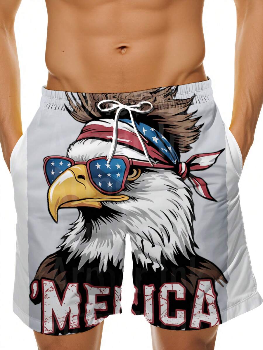 Patriotic Mens Swim Trunks Wit – Swim Trunk Quick Dry recenzja i cena