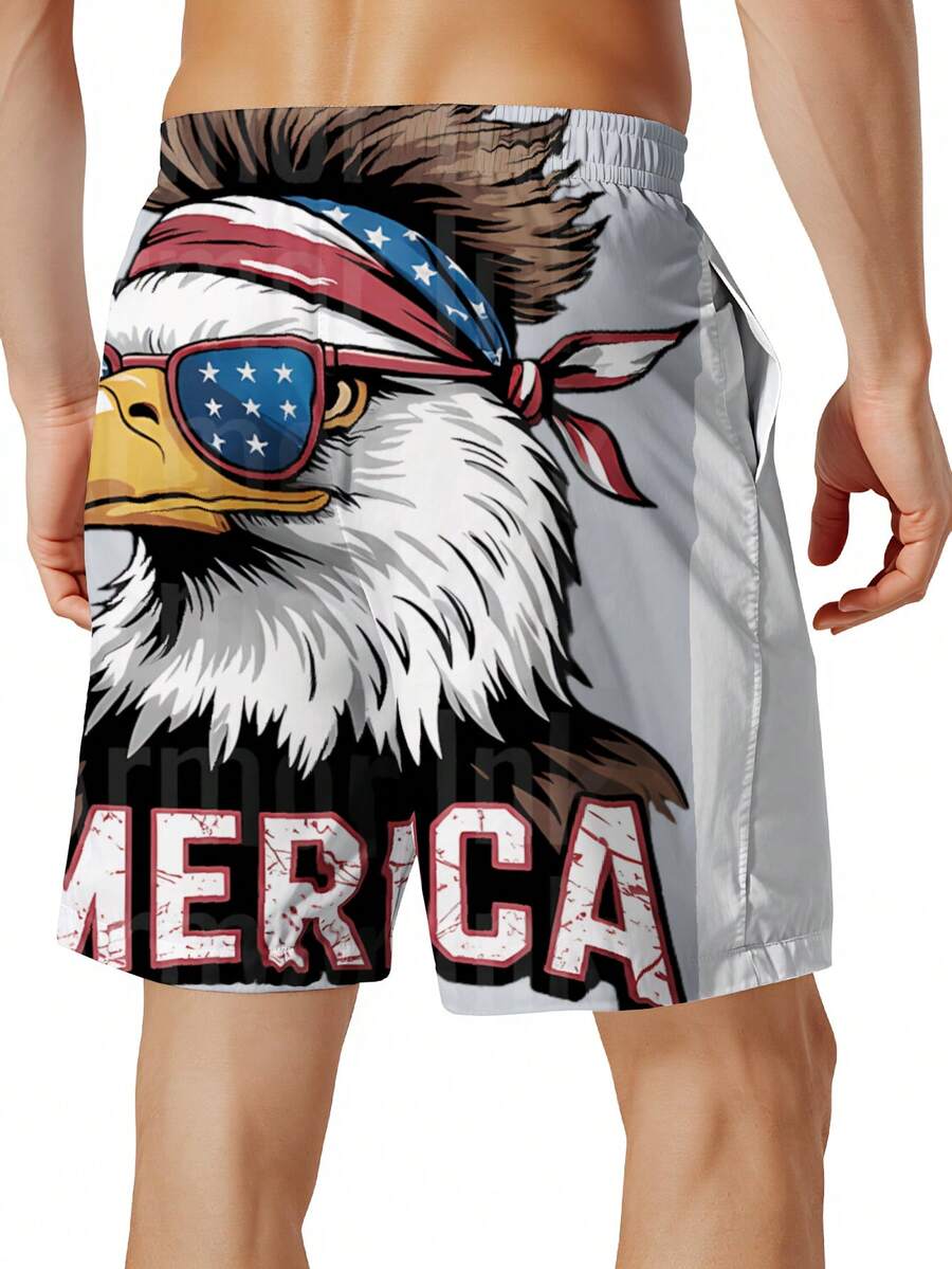 Patriotic Mens Swim Trunks Wit – Swim Trunk Quick Dry recenzja i cena