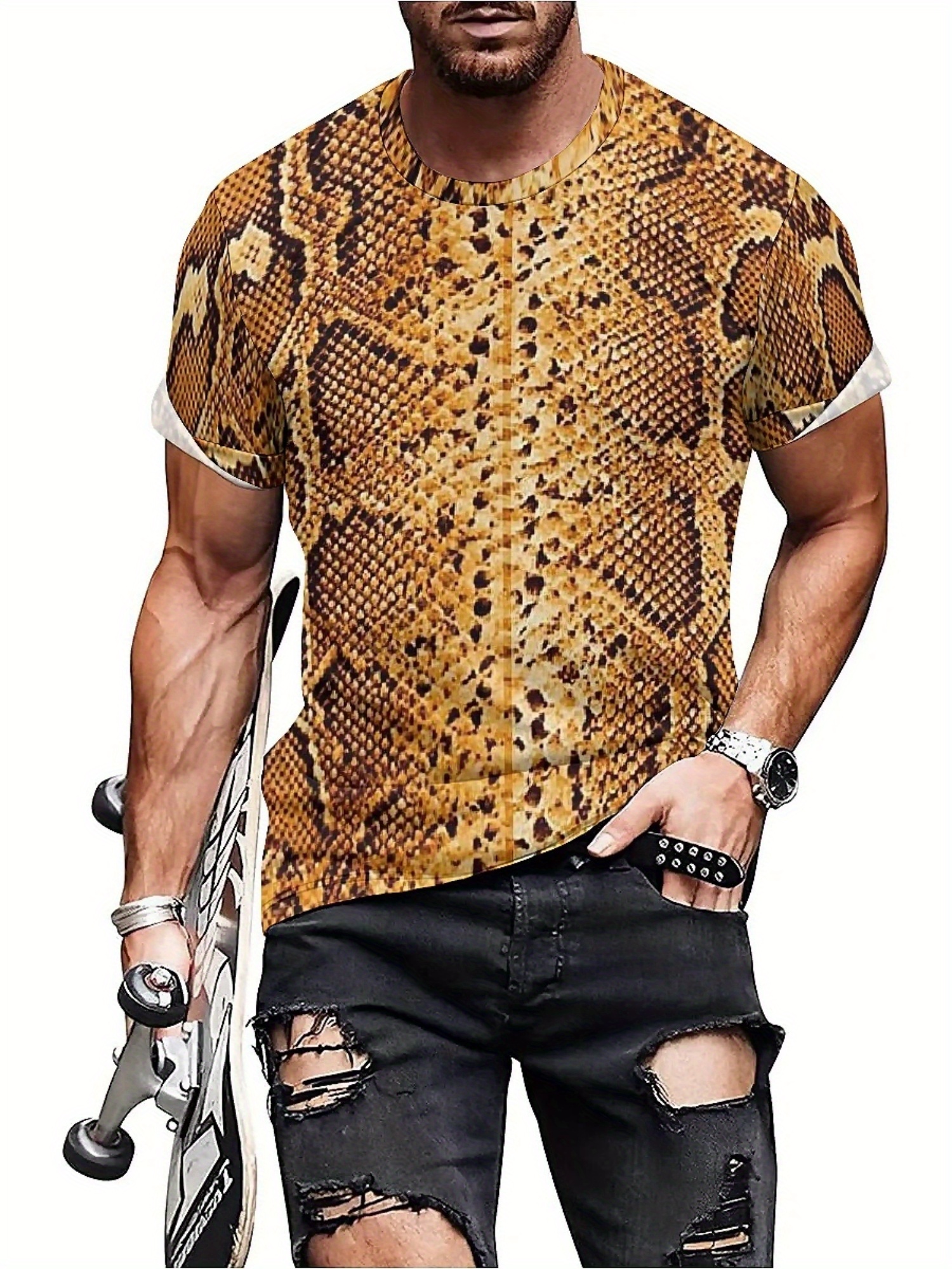 Men'S 3D Print Snake Graphic T – Tee Graphic Print recenzja i cena