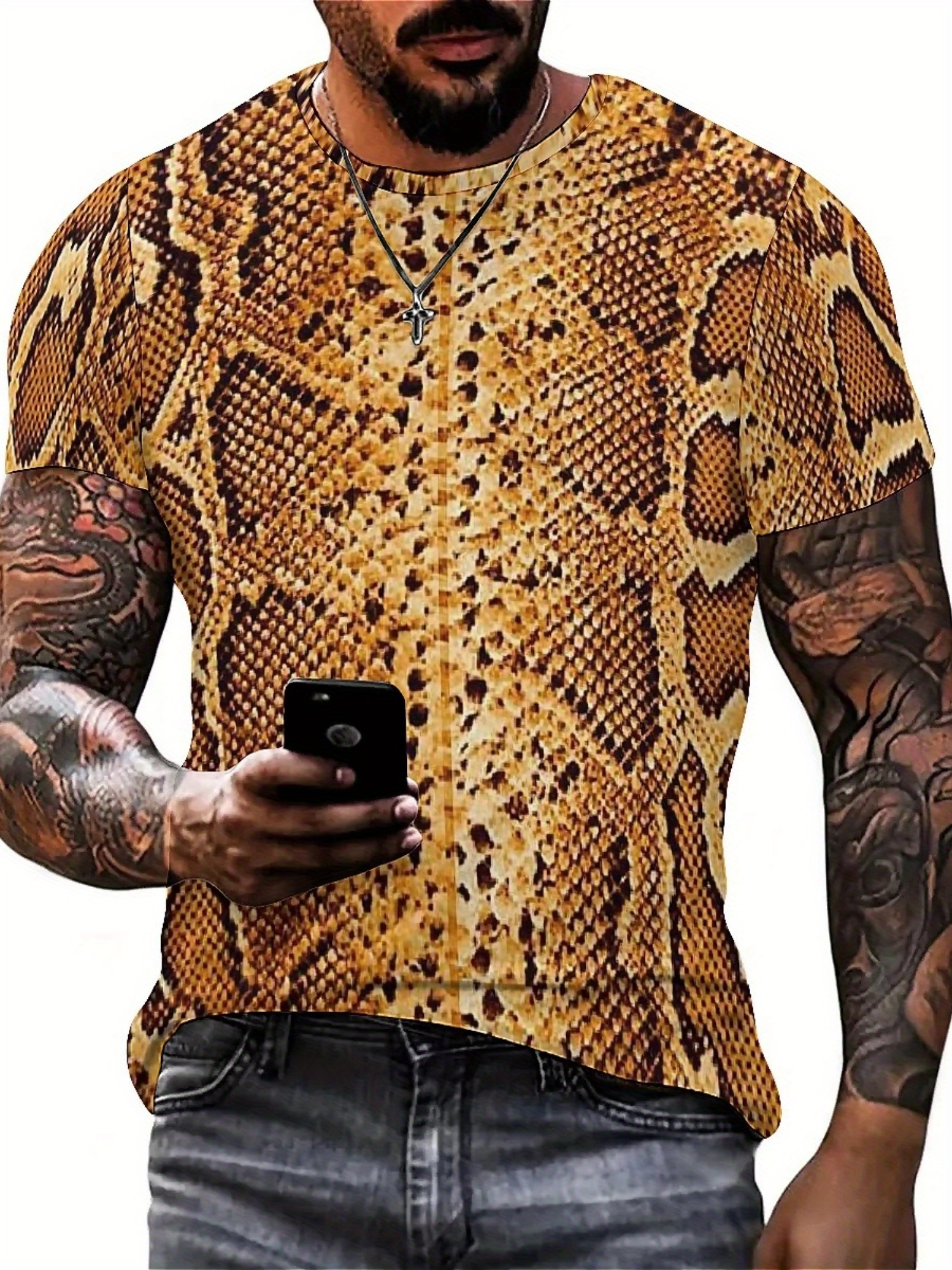 Men'S 3D Print Snake Graphic T – Tee Graphic Print recenzja i cena