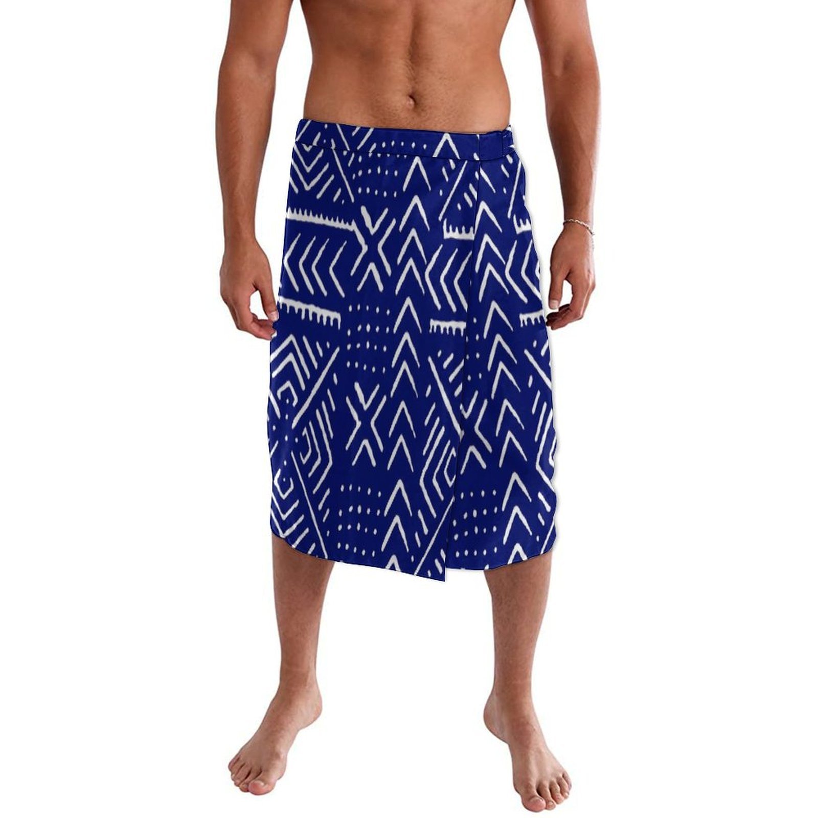 Blue Floral Polynesian Beach W – Sarong Men Wrap recenzja i cena