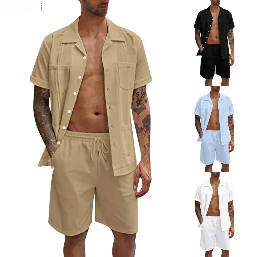New Men's Summer Casual Sport  – Short Linen Drawstring recenzja i cena