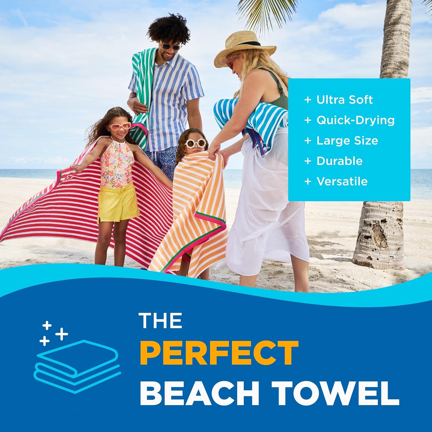Colorful Racing Striped Beach  – Beach Towel Large recenzja i cena