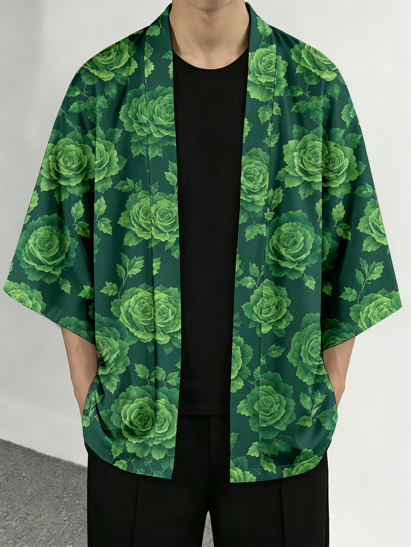 Men's casual top Green Rose Le – Resort Shirt Floral recenzja i cena