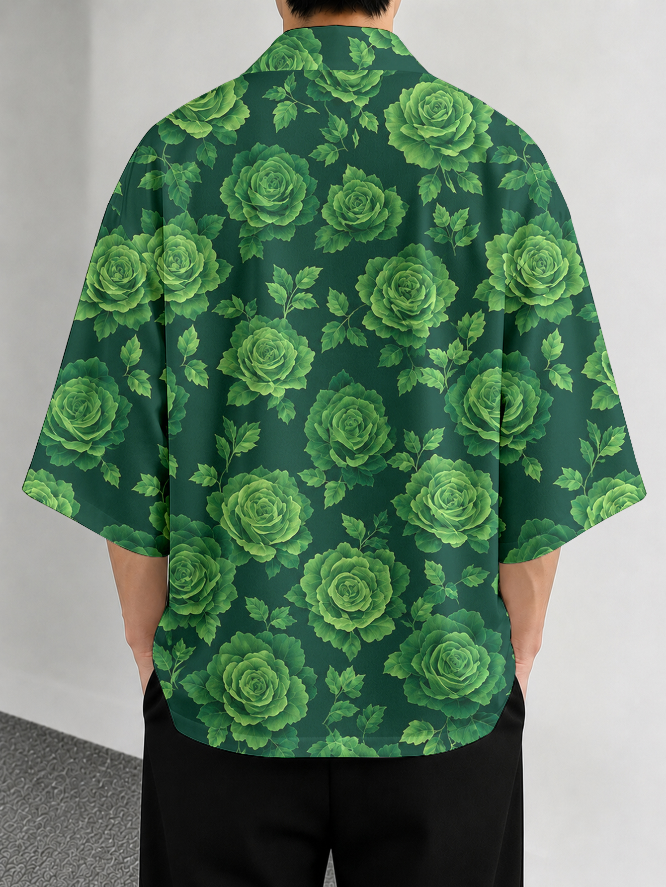 Men's casual top Green Rose Le – Resort Shirt Floral recenzja i cena