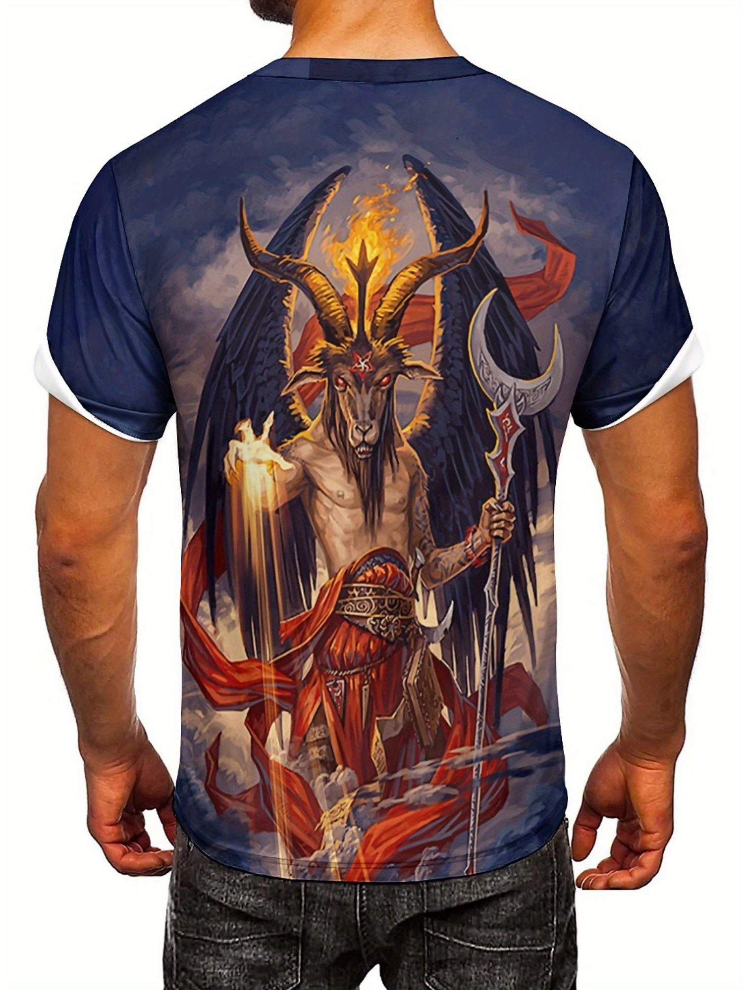 Men's 3D Demon Print T-Shirt | – Tee Graphic Print recenzja i cena