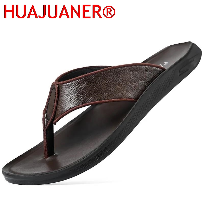 Casual Outdoor Men's Sandals S – Flip Flop Leather Men recenzja i cena