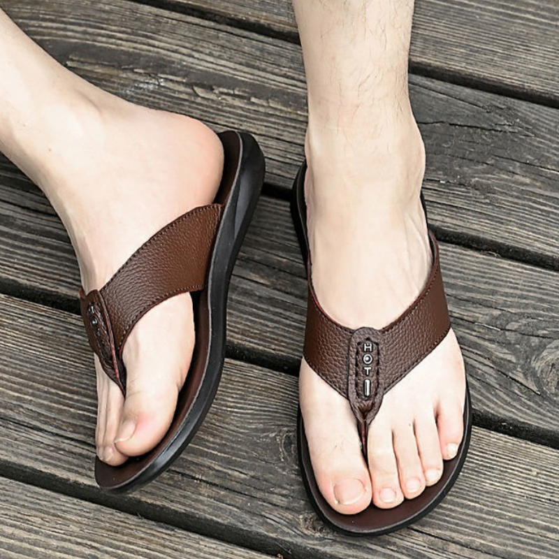 Hot Sale Men's Flip Flops High – Flip Flop Leather Men recenzja i cena