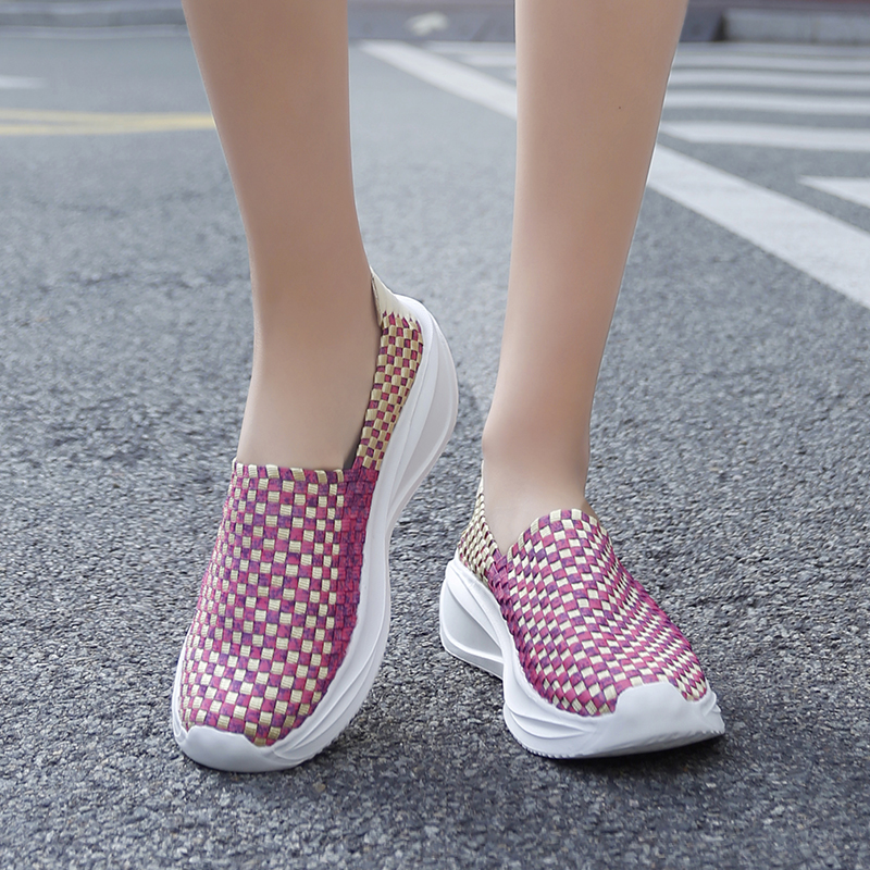 Women Woven Shoes Loafers Plat – Espadrille Slip On recenzja i cena