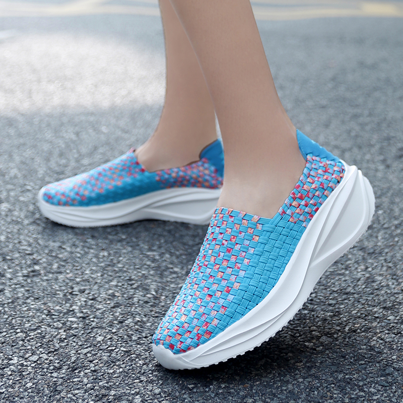 Women Woven Shoes Loafers Plat – Espadrille Slip On recenzja i cena